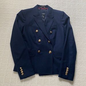 J Crew navy blue wool blazer